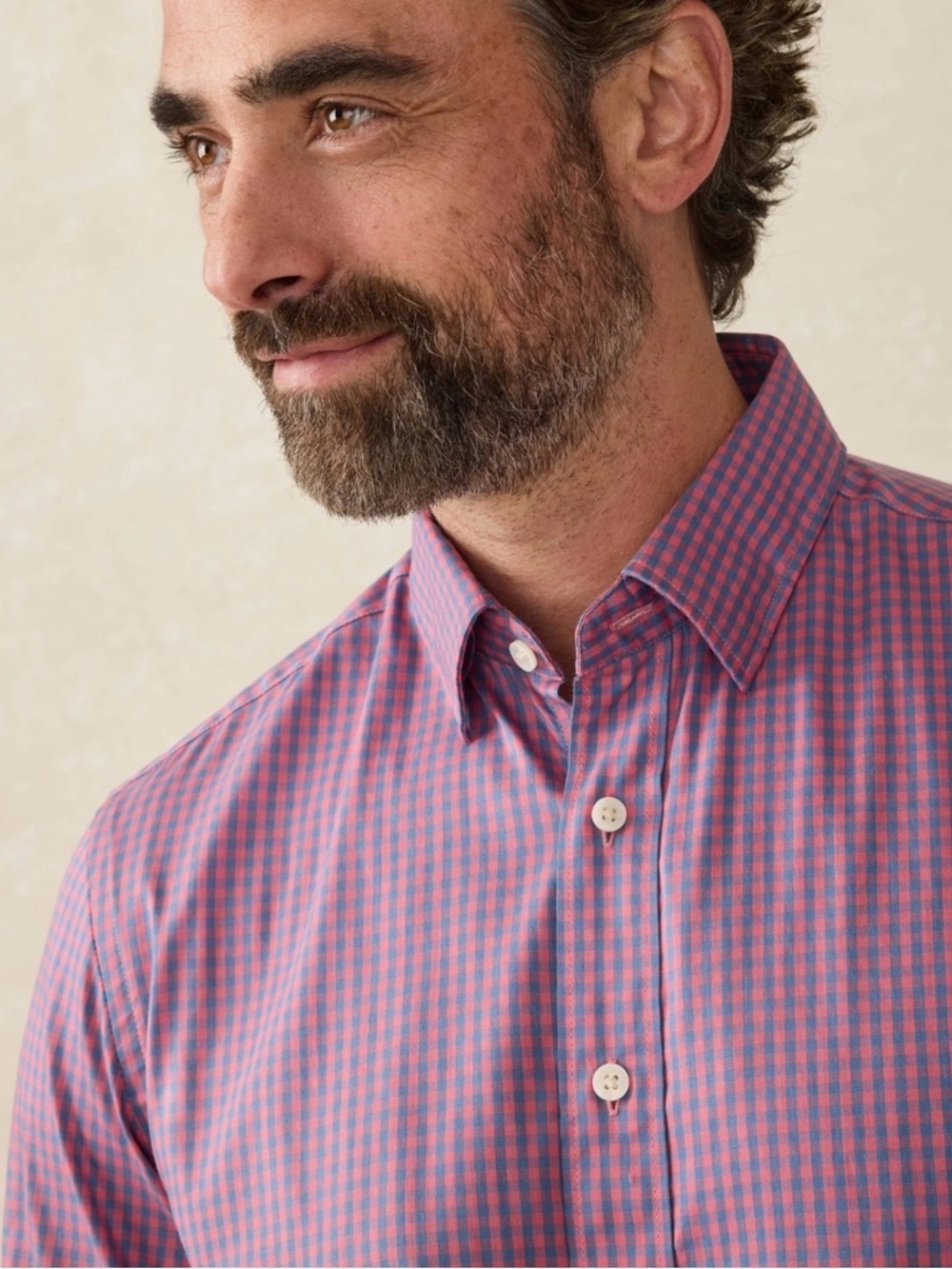 FAHERTY Men’s The Movement™ Shirt - Blue Rose Gingham | XL